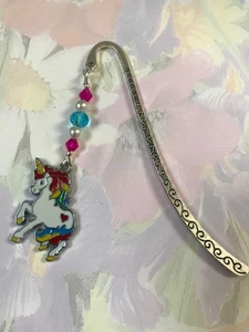 ❤️ CUTE ENAMEL BOOKMARK Tibetan Silver with enamel Charm Christmas Gift - Bild 1 von 3