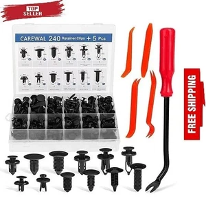 240Pcs Clips De Retenedor De Parachoques Remaches De Plastico Para Autos - Picture 1 of 7