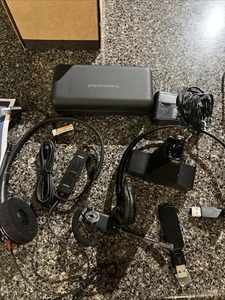 Plantronics Blackwire C310-M Black USB Headset Two Sets SAVI 445-M Plantronics - Afbeelding 1 van 8