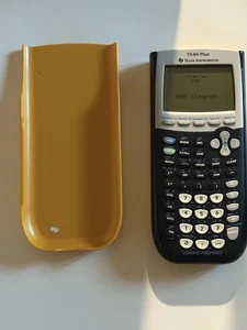 Texas Instruments TI-84 Plus Graphing Calculator - Black/ Yellow w/ Cover works - Picture 1 of 5