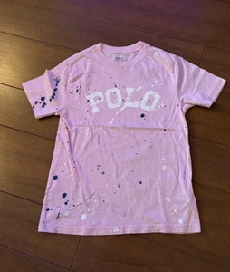 Boys Ralph Lauren Pink T-Shirt Age 8 - Picture 1 of 1