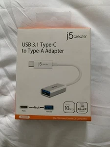 j5 Create USB3.1 Type-C to Type-A Adapter (JUCX05) - New And Sealed In Box - Picture 1 of 8