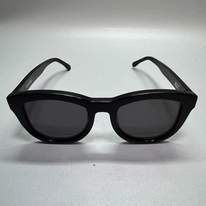 Valley Trachea Gloss Black With Black Lens Unisex Sunglasses 51-22-145 - Picture 1 of 6