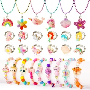 Kleines Mädchen Schmuckset, Prinzessin Schmuck für Kleinkind Mädchen 4-6 3-5, Geschenke für... - Bild 1 von 9