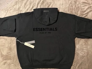 NUEVA Sudadera con Capucha Fear of God Essentials Negra Talla Grande 100% AUTÉNTICA✅ - Imagen 1 de 10