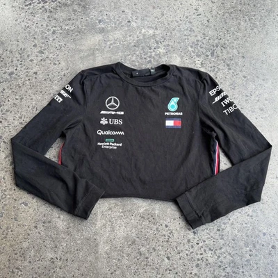 Camisa Mercedes AMG Petronas Mujer Mediana Negra Fórmula 1 Carreras Manga Larga Foto 1 de 4