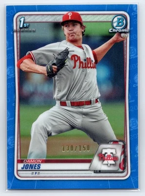 2020 Bowman Damon Jones BCP-65 Blue Refractor /150 | Philadelphia Phillies - Image 1 of 2
