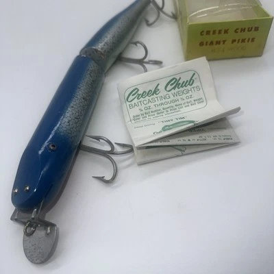 Señuelo de pesca Pikie articulado gigante Creek Chub en flash azul #834 Foto 1 de 4