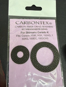 Arandelas de arrastre de carbono Smoothdrag DOT# CD91 para Shimano Curado serie K - Imagen 1 de 1