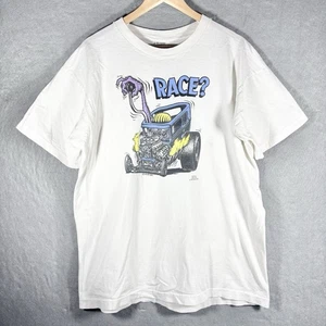 Vintage 90s RAT FINK Ed Roth Race XL Hurst Single Stitch Distressed Thrashed USA - Bild 1 von 18