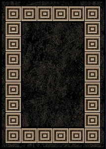BLACK ORIENTAL AREA RUG 2X3 MAT Persien CARPET 021 - ACTUAL 1' 7" x 2' 9" - Picture 1 of 3
