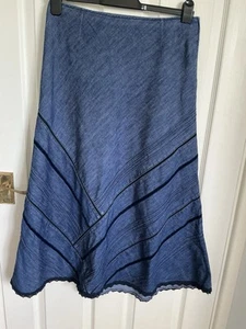 M&S Soft Denim Skirt Size 10 - Picture 1 of 3