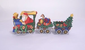 PartyLite Santa Claus Train Set Tea Light Votive Candle Holder 3 Piece - Picture 1 of 7
