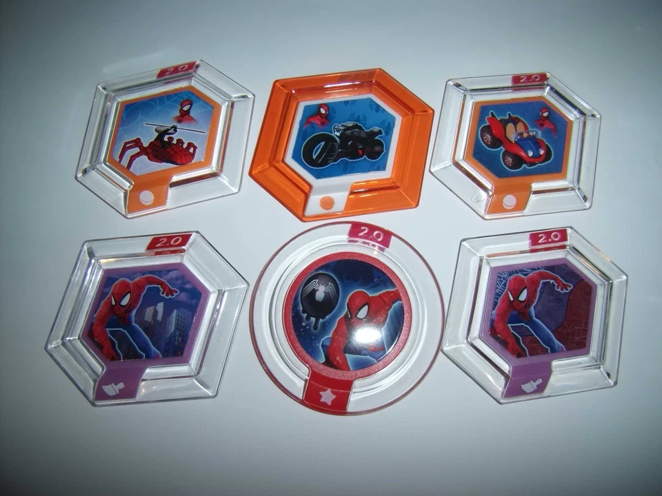 DISNEY INFINITY 2.0 Power Disc Lote Spider Man Buggy Ciclo Alien Copter Planeador Foto 1 de 1