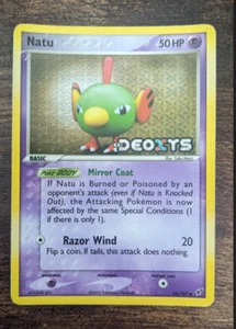 Natu 66/107 EX Deoxys Pokémon Card 2005 Holo Artwork Psychic VG - Picture 1 of 2