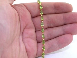 Elegantes Armband 750 Gelbgold 18Kt Gold  21 facettierte Peridots total 8,8ct - Bild 1 von 6