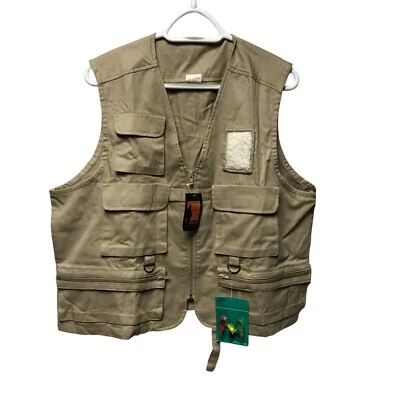Chaleco de sarga de pesca Cedar Cove Deluxe 6 bolsillos para hombre talla grande repelente al agua NUEVO Foto 1 de 4
