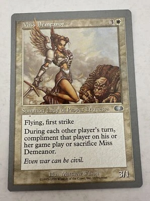 MTG **Miss Demeanor X4 (PlaySet)  NM/M  Unplayed  Unglued  Uncommon  SellbyCyn - Image 1 of 2