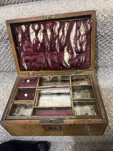 Antique 19th Century Rosewood Dressing/Jewellery/Writing Case, Fitted Interior - Picture 1 of 15