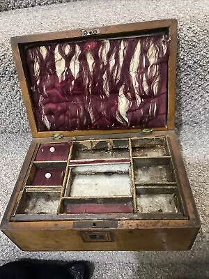 Antique 19th Century Rosewood Dressing/Jewellery/Writing Case, Fitted Interior - Image 1 of 4
