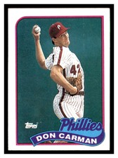 1989 Topps #154 DON CARMAN Philadelphia Phillies