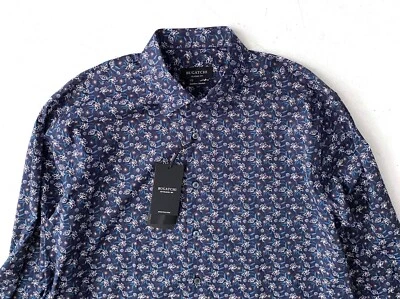 Bugatchi Shirt Nwt Classic Fit Comfort Stretch Navy Blue Floral Long Sleeve XL - Image 1 of 3