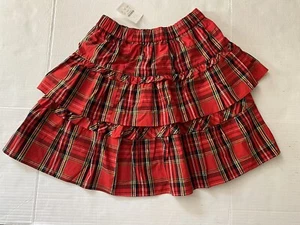 New Girls Crewcuts red, green & Gold Ruffle Skirt Size XL - Picture 1 of 2