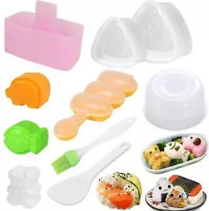 10Pcs Onigiri Mold Set,Musubi Maker Press Rice Ball Mold Sushi Rolling DIY - Picture 1 of 8