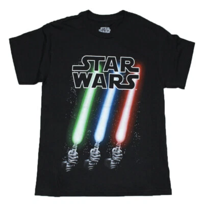 Star Wars Slanted Light sabers GLOW IN THE DARK Youth's T-Shirt - Imagem 1 de 2