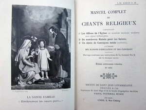 Manuel complet de chants religieux,Garin 1924,soc. Saint Jean l'évangéliste,791p - Picture 1 of 6
