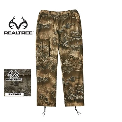 Camouflage Hunting Pants Men's Realtree® EXCAPE 6 Pocket Cargo Style Size Choice - Image 1 of 4