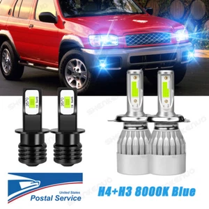 For Nissan Pathfinder 2001-2004 6000K LED Headlight High/Low 9003+H3 Fog Bulbs - Picture 1 of 12