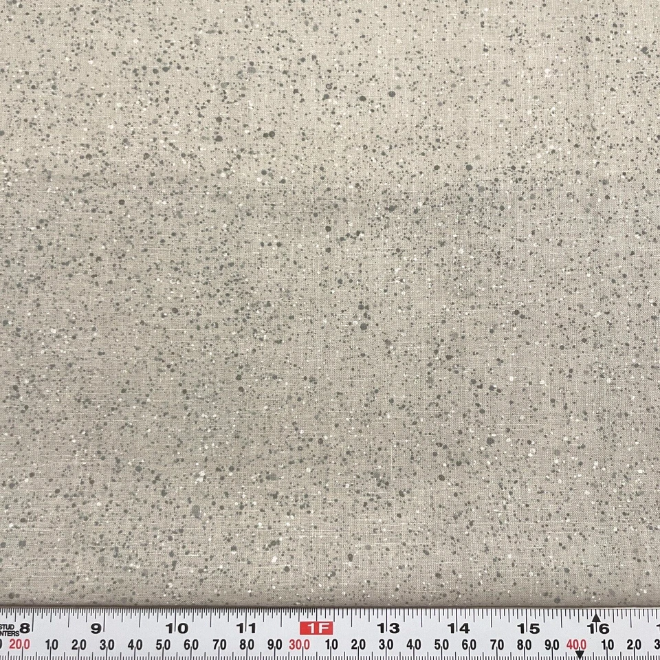 Vintage Faye Burgos Marcus Bro Gray Speckled Cotton Fabric FAT QUARTER 18" x 22" - Image 1 of 2