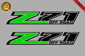 Z71 OFF ROAD Decal Set Fits: 2014- 2018 CHEVY Silverado Vinyl Sticker Lime green - Picture 1 of 1