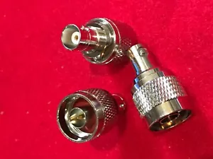Paquete de 2 adaptadores N macho a hembra BNC ENVÍO GRATUITO A EE. UU. - Imagen 1 de 3