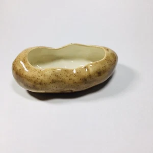 Handmade Ceramic Potato Shape Candy Dish , Snack Dish 1996 Singed E1-310 - Picture 1 of 10