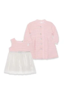 nannette baby 2-Pieces Glitter Dress And Coat Set - Picture 1 of 1
