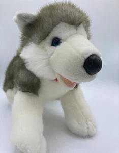 BUILD A BEAR SIBERIAN HUSKY Plush Stuffed Animal Puppy Dog Gray White RETIRED - Picture 1 of 4