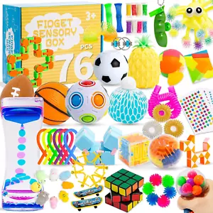 76 Pack Sensory Fidget Toys Set, Stress Relief and Anti-Anxiety Bundle Sensory T - Picture 1 of 6