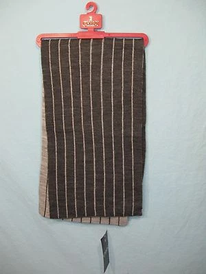 Bufanda de invierno gris a rayas Chaps by Ralph Lauren para hombre nueva con etiquetas Foto 1 de 3