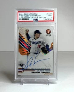 2024 Topps Prístino Yoshinobu Yamamoto Automático Naranja Prístino/25 PSA RC Dodgers - Imagen 1 de 2