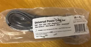 NEW 6 FT Tomee AC Power Cord Playstation 5 PS5 PS4 PS3 PS2 PS1 XBOX DREAMCAST - Picture 1 of 2