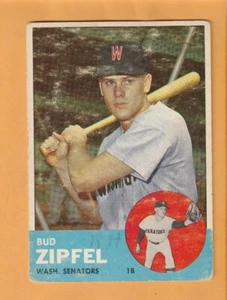 Bud Zipfel Washington Senators 1963 Topps #69 Belleville Illinois escribiendo en el coche - Imagen 1 de 2