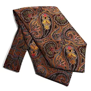 Gold & Burgundy Paisley Jacquard Cravat/Ascot (Handmade) - Picture 1 of 3