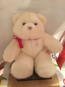 Hallmark/Heartline Stuffed White 8” Teddy Bear no tag  - Picture 1 of 5