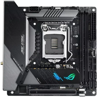 Z490 Mini-ITX LGA 1200 2×M.2 HDMI ASUS ROG STRIX Z490I Gaming Motherboard Intel - Image 1 of 4