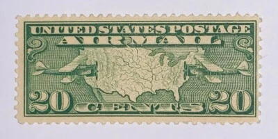 TRAVELSTAMPS: 1926-30 US Stamps Scott # C9 Map of U.S mint Original Gum Hinged - Image 1 of 4