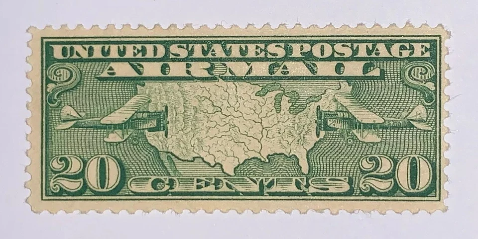 TRAVELSTAMPS: 1926-30 US Stamps Scott # C9 Map of U.S mint Original Gum Hinged - Image 1 of 4