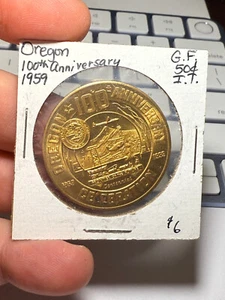 1959 Oregon 100th Anniversary Medal - Picture 1 of 2