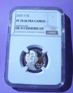 2025 S Proof 5C Nickel clad NGC PF70 ULTRA CAMEO(IN HAND) (COULD BE LAST YEAR) - Picture 1 of 3